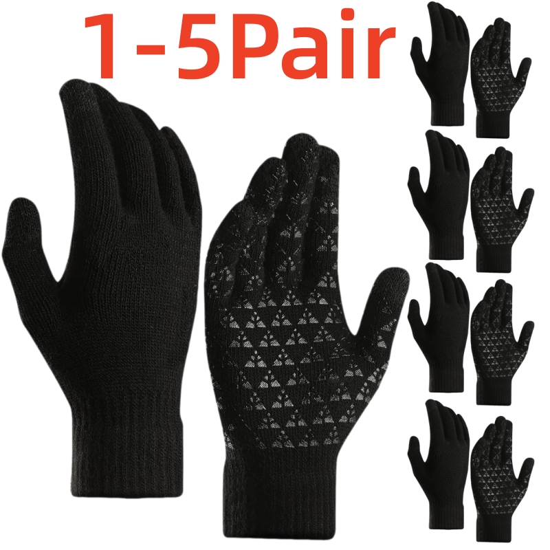 Workout Glove Gym - 1-5Pairs Winter Outdoor Sports Running Glove