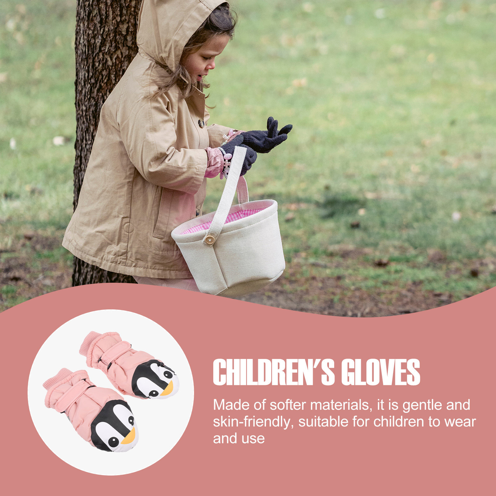 1Pair Kids Warm Gloves Cartoon - огляд і ціна Winter Glove Insulated