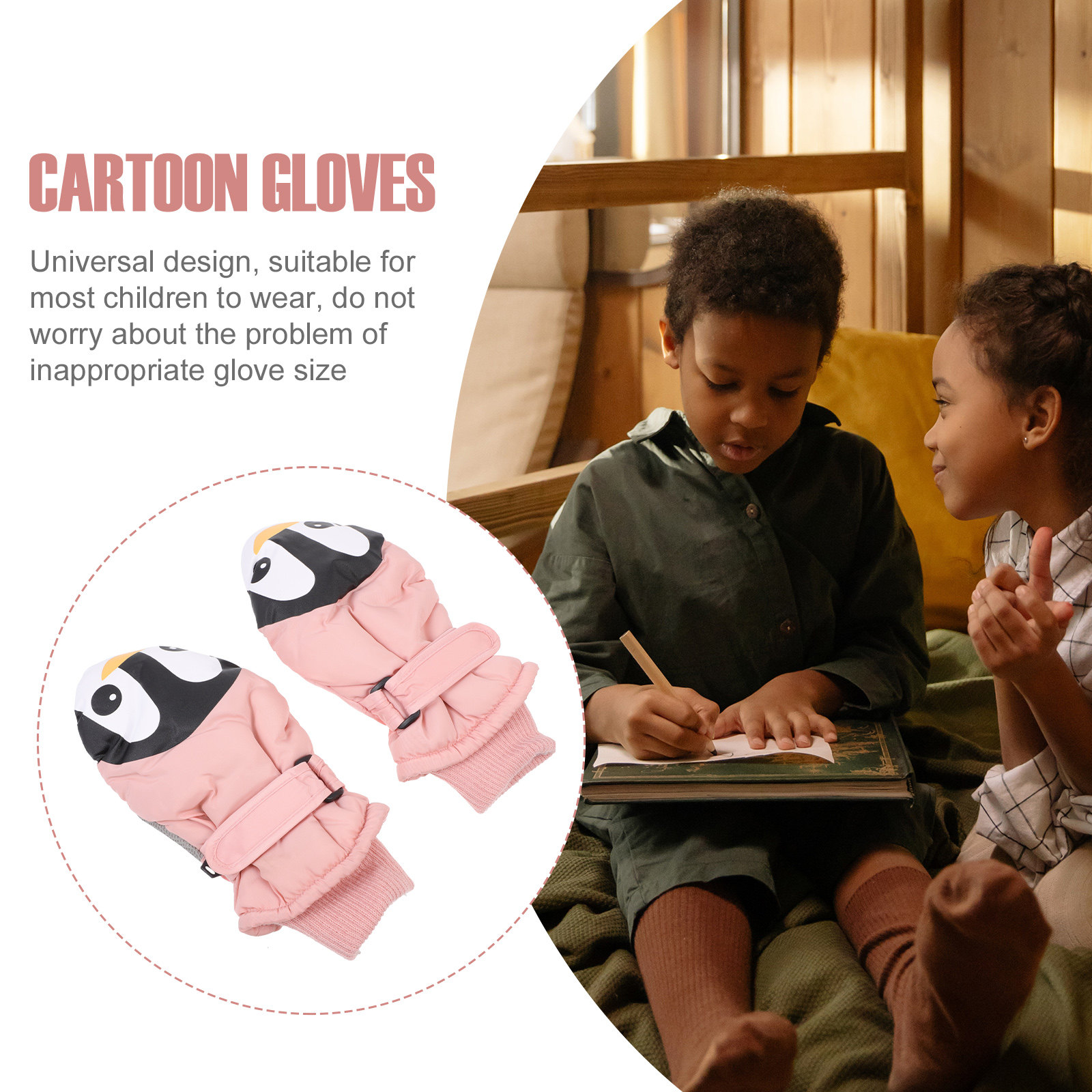 1Pair Kids Warm Gloves Cartoon - огляд і ціна Winter Glove Insulated