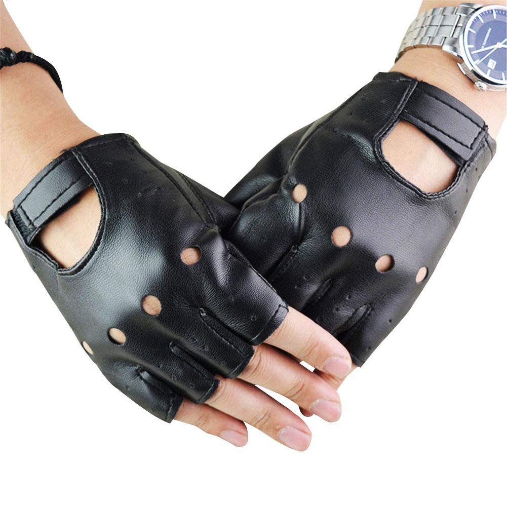 Punk Gloves Men Half Finger Pu - огляд і ціна Workout Glove Gym