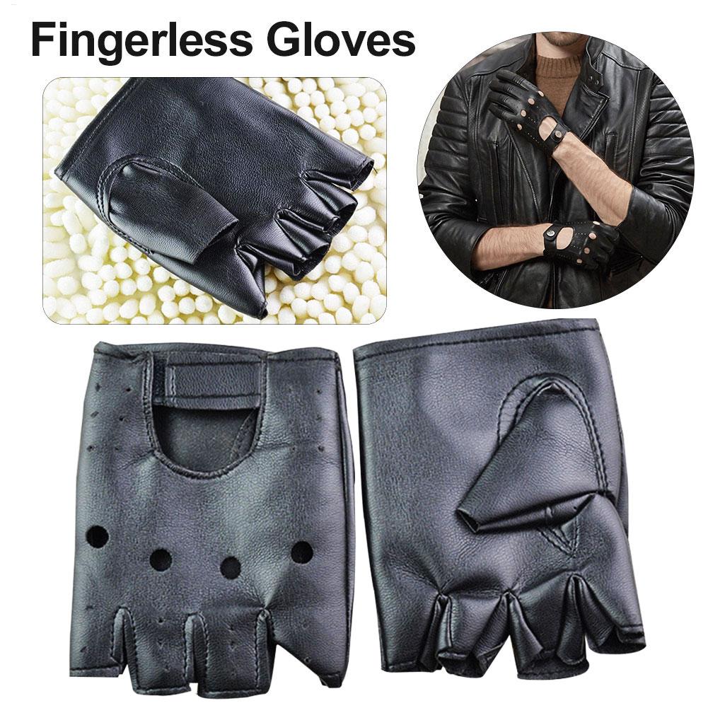 Punk Gloves Men Half Finger Pu - огляд і ціна Workout Glove Gym