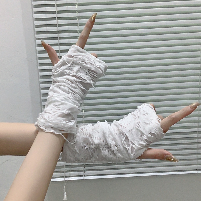 Yueqiu Girl Alt Fashion Ripped - огляд і ціна Fingerless Glove Knit