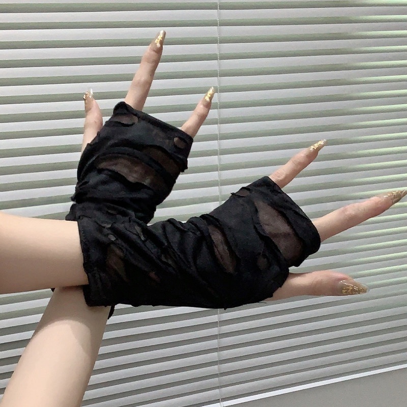 Yueqiu Girl Alt Fashion Ripped - огляд і ціна Fingerless Glove Knit