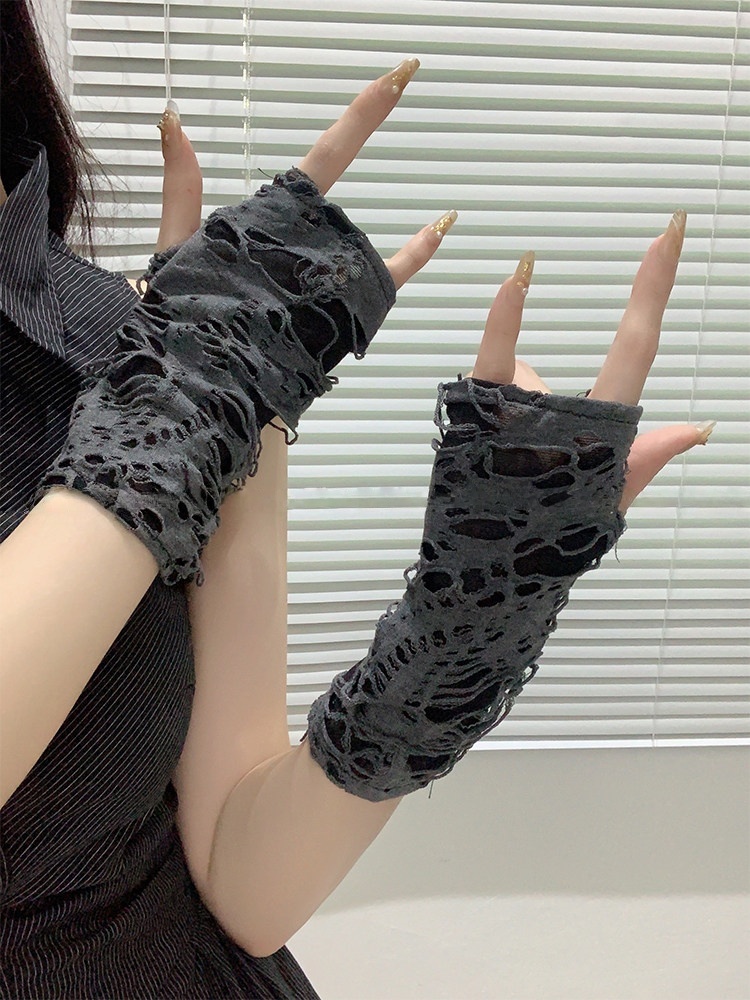 Yueqiu Girl Alt Fashion Ripped - огляд і ціна Fingerless Glove Knit