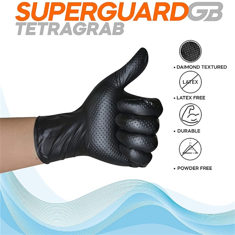 Black Nitrile Gloves Disposabl - огляд і ціна Nitrile Mechanic Glove
