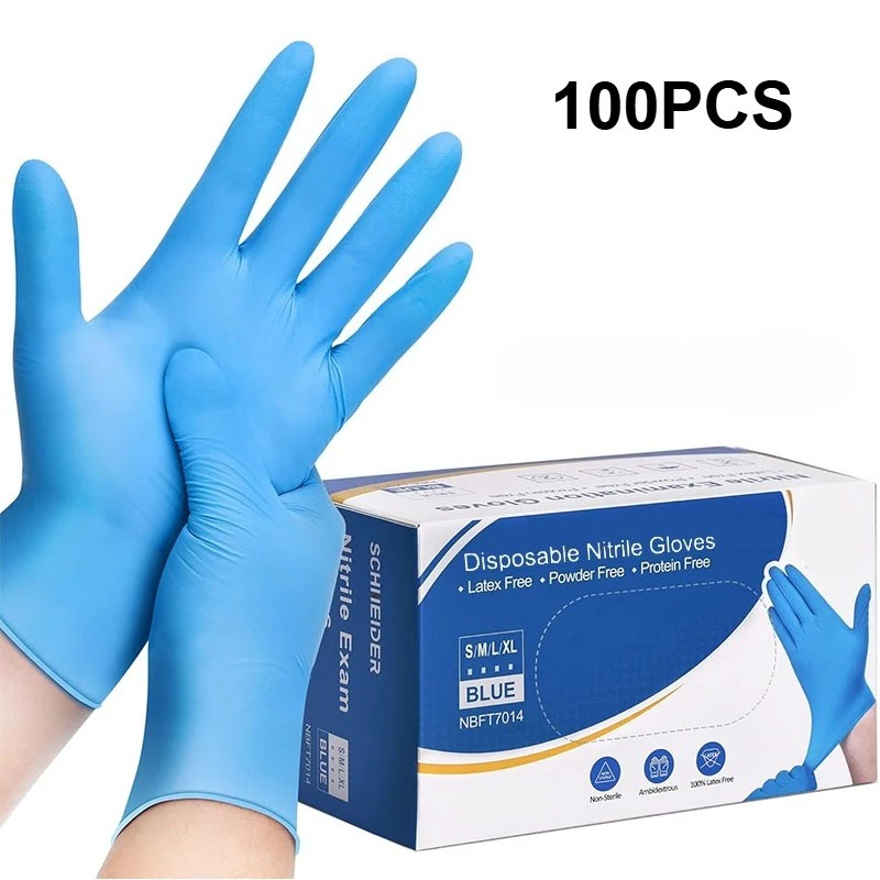 100PCS Blue Nitrile Disposable - огляд і ціна Nitrile Mechanic Glove