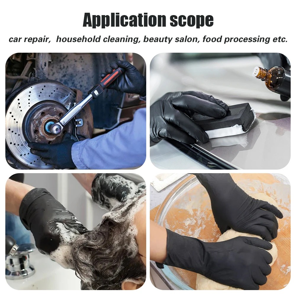 Black Disposable Nitrile Glove - огляд і ціна Nitrile Mechanic Glove