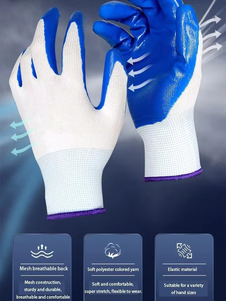 3 Pairs Of Non-slip Wear-resis - огляд і ціна Nitrile Mechanic Glove