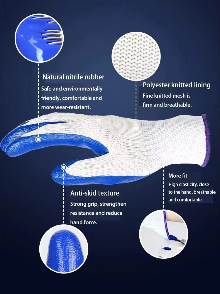 3 Pairs Of Non-slip Wear-resis - огляд і ціна Nitrile Mechanic Glove
